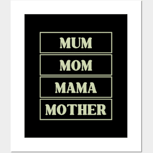 mum mom mama mother Posters and Art